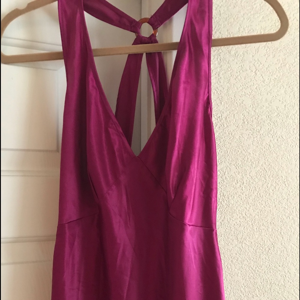 NWT California Dynasty Magenta silk dress